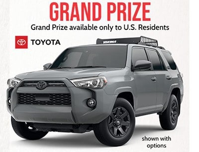 Win a Toyota 4-Runner from Cabela's
