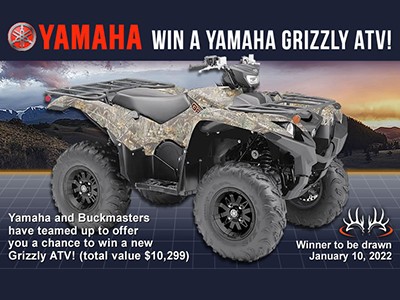 Win a Yamaha Grizzly ATV from Buckmasters