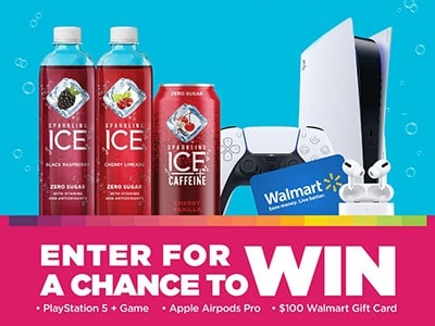 Win a PlayStation 5 + Apple Airpods from Sparkling Ice