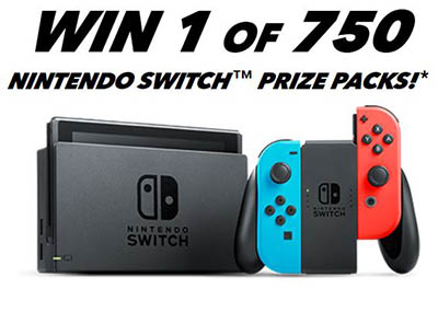 Win 1 of 750 Nintendo Switch Prizes from Lunchables