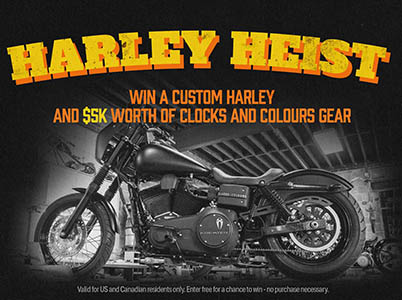 Win a $24K Custom Harley from Clocks and Colours