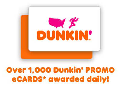 Instantly Win a Dunkin' Gift Card