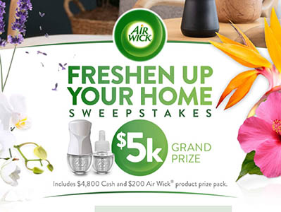 Win $4,800 from HGTV & Air Wick