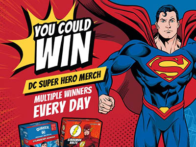 Win DC Super Hero Merch from Quaker