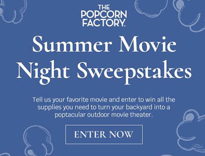 Win a Backyard Movie Theater from The Popcorn Factory