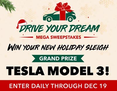 Win a Tesla Model 3 from Shop LC