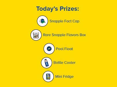 Win Summer Prizes from Snapple