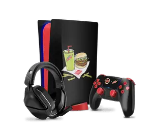 Fatburger x MTN DEW skinned gaming console