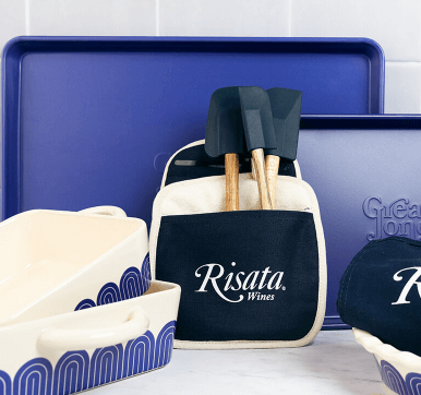 $4000 in gift cards and a bakeware set and Risata-branded kitchen essentials