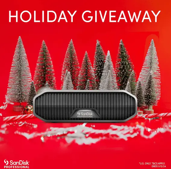 Win a 12TB SanDisk Professional G-DRIVE