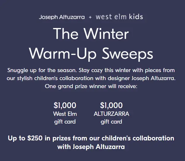 Win $2,250 in West Elm and Altuzarra Goodies