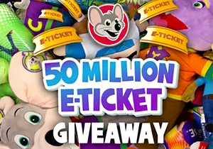 Win 50,000 Chuck E. Cheese E-Tickets