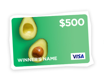 Win $500 Visa Gift Card from Hass Avocado Board