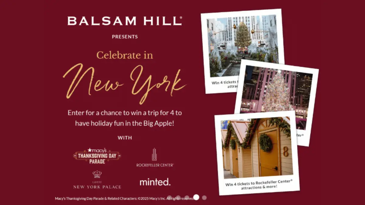 Celebrate in New York Sweepstakes: Win a Holiday Adventure!