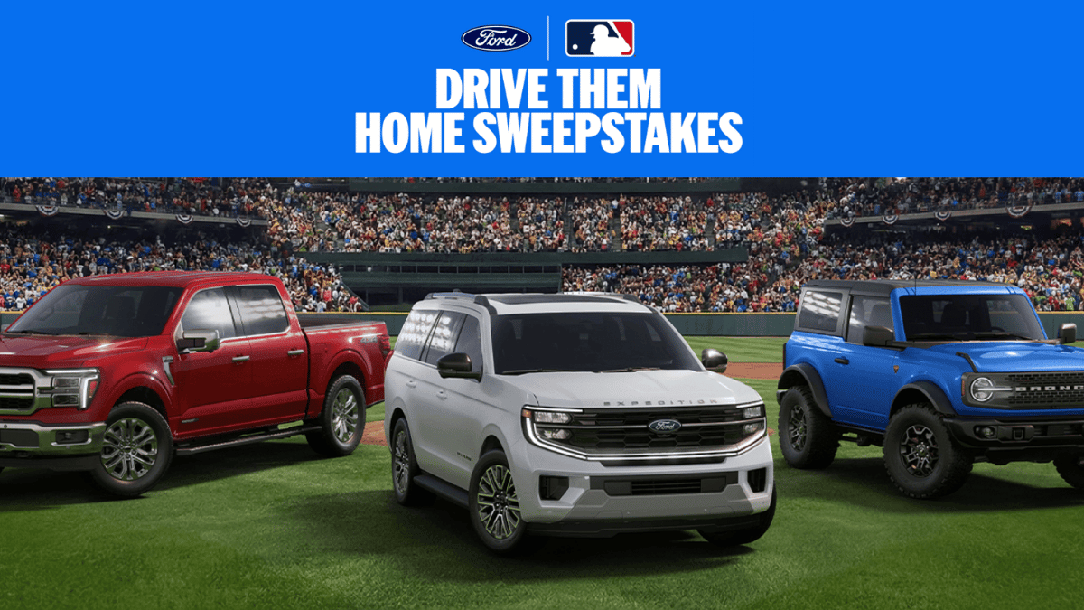 Win a 2026 Ford Vehicle or MLB Game Trip in the Drive Them Home Sweepstakes
