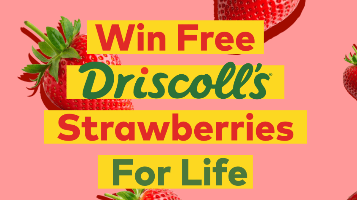 Win $10,400 cash in the Driscoll’s Strawberries For Life Sweepstakes!