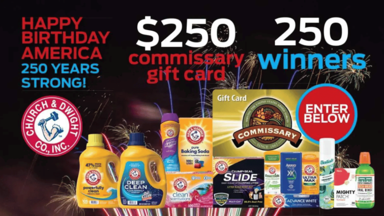 Win a $250 DeCA Gift Card in the Church & Dwight Made in USA Sweepstakes