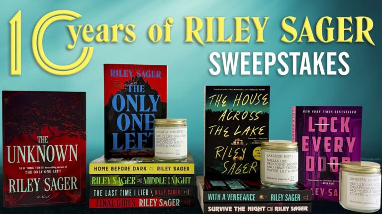 Win a bundle of 10 thriller novels by Riley Sager and 3 candles!